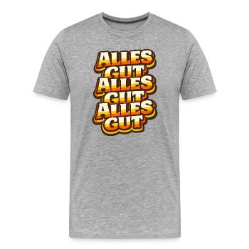 Alles Gut - Männer Premium Bio T-Shirt - Grau meliert - Vorne - Damien (186cm)