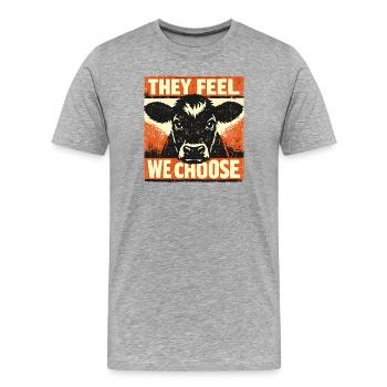 Animal welfare - Men's Premium Organic T-Shirt - heather grey - Front - Damien (186cm)