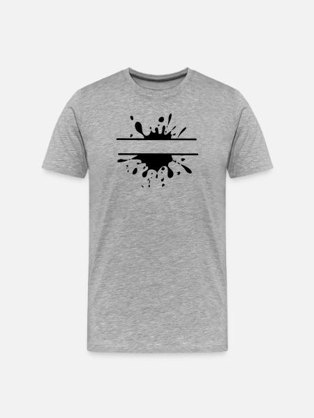 Mud Run Splash – Customisable Design - Men's Premium Organic T-Shirt - heather grey