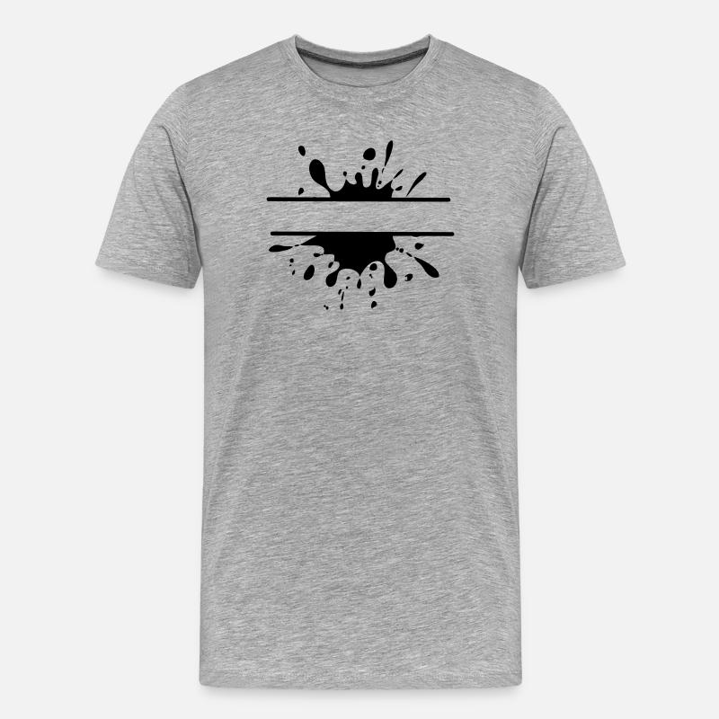 Mud Run Splash – Customisable Design - Men's Premium Organic T-Shirt - heather grey
