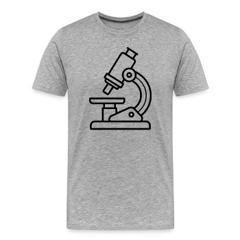 Microscope - T-shirt bio Premium Homme - gris chiné - Devant - Damien (186cm)