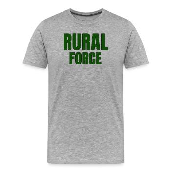 RURAL FORCE – Minimal Country Design - Men's Premium Organic T-Shirt - heather grey - Front - Damien (186cm)