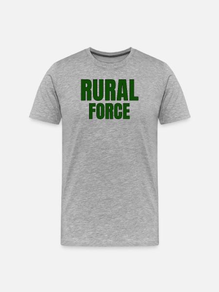 RURAL FORCE – Minimales Landschaftsdesign - Männer Premium Bio T-Shirt - Grau meliert