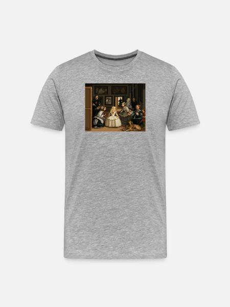 Pixelated Las Meninas - Men's Premium Organic T-Shirt - heather grey