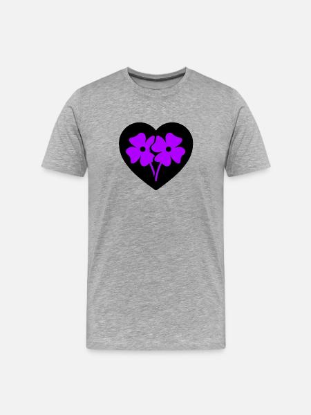 Fleur - T-shirt bio Premium Homme - gris chiné