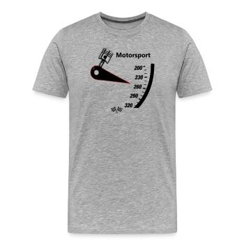Motorsport Speedometer - Men's Premium Organic T-Shirt - heather grey - Front - Damien (186cm)