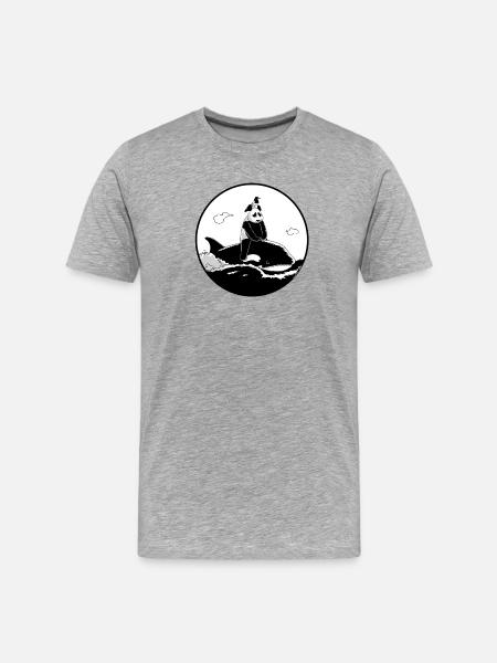 Black and White Odyssey - Men's Premium Organic T-Shirt - heather grey