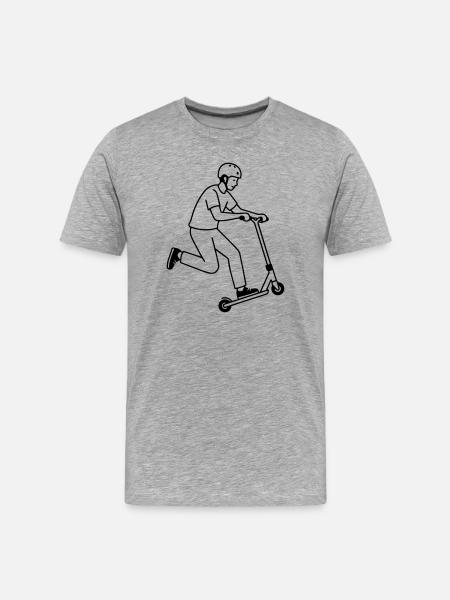 Stunt scooter - Men's Premium Organic T-Shirt - heather grey