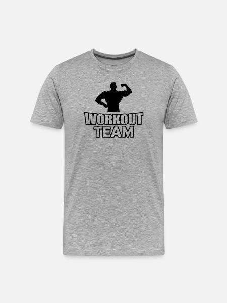 Workout Team - Men's Premium Organic T-Shirt - heather grey