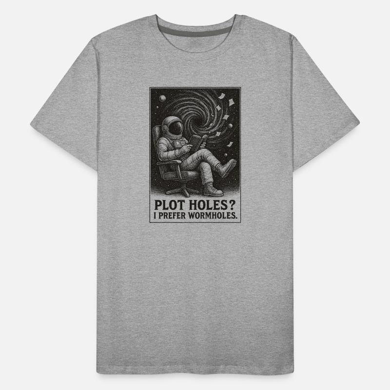Plotlöcher? Lieber Wurmlöcher | Sci-Fi Männer Premium Bio T-Shirt