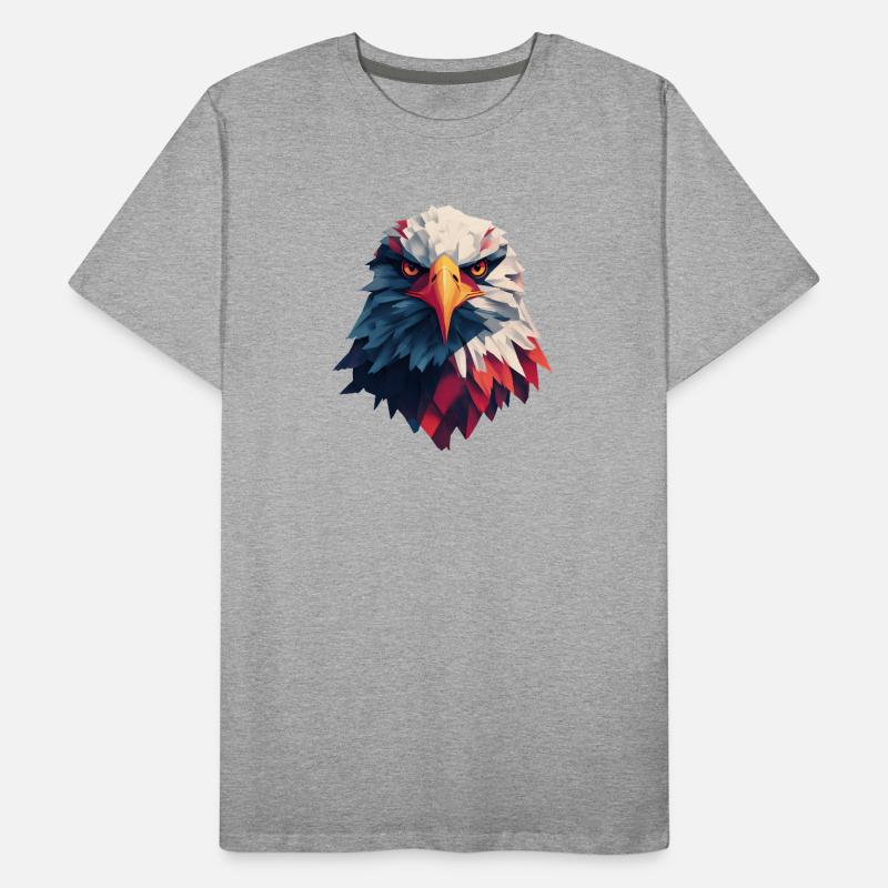 Aigle majestueux regard perçant T-shirt bio Premium Homme