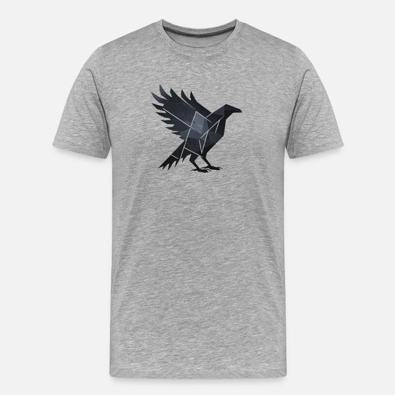 Schwarzer Rabe - Männer Premium Bio T-Shirt - Grau meliert