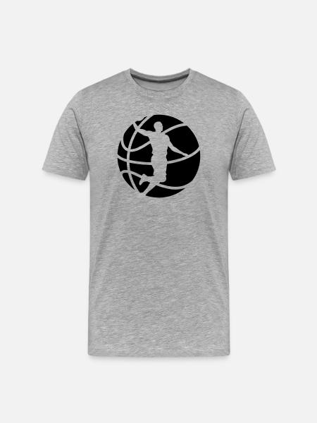 basketball - Men's Premium Organic T-Shirt - heather grey