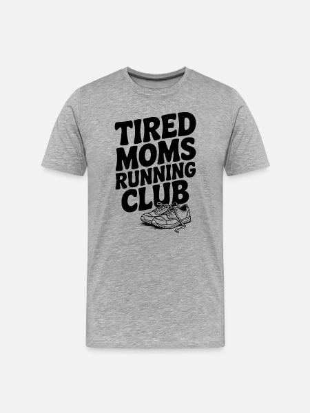 Tired Moms Running Club - Men's Premium Organic T-Shirt - heather grey