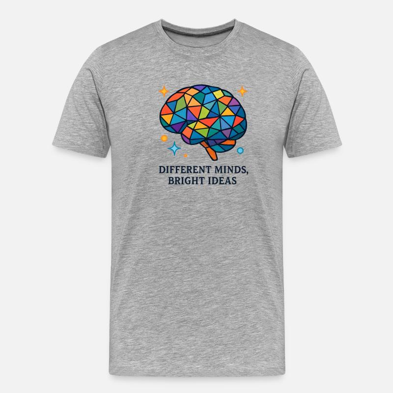 Mosaic Brain: Multiple Ideas - Men's Premium Organic T-Shirt - heather grey
