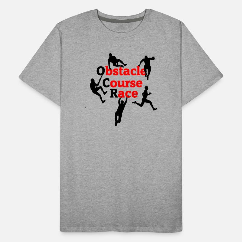 Course d’obstacles – Red Impact Design T-shirt bio Premium Homme