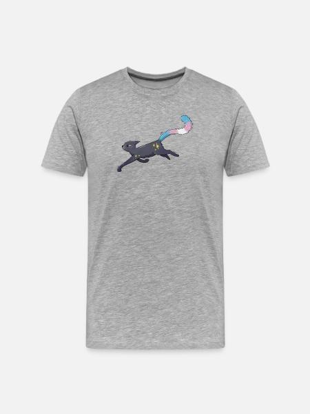 Cute cat trans pride - Men's Premium Organic T-Shirt - heather grey
