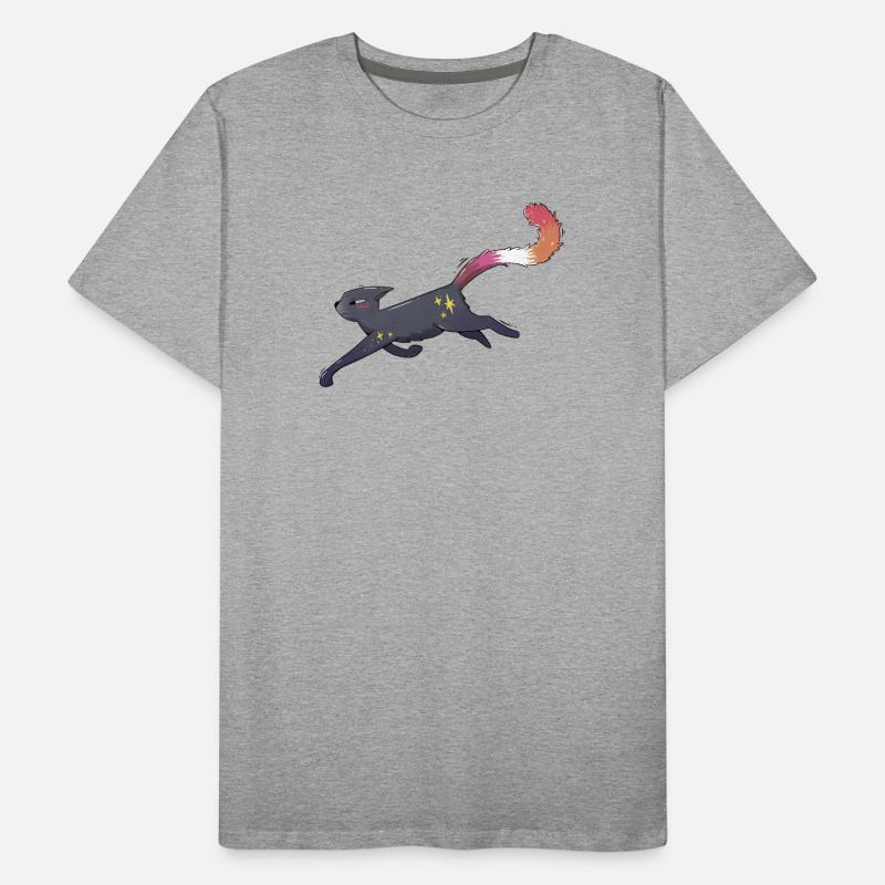 Fierté lesbienne chatte mignonne T-shirt bio Premium Homme