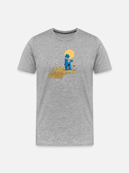 Banana Dream (without text) - Men's Premium Organic T-Shirt - heather grey