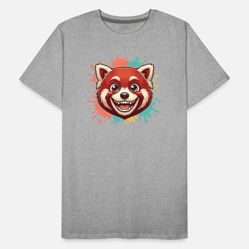 Roter Panda Spritzer Männer Premium Bio T-Shirt