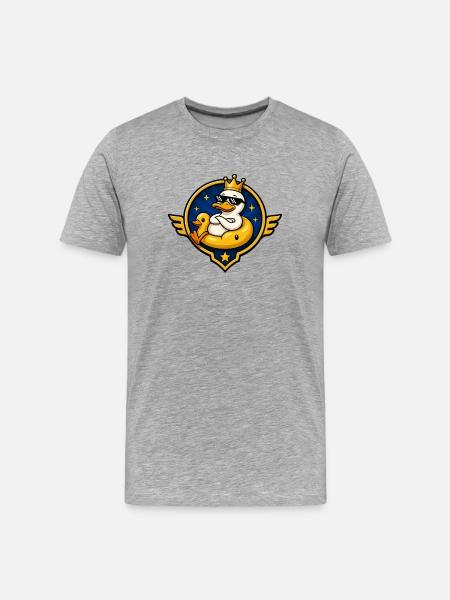 King Duck with Sunglasses - Men's Premium Organic T-Shirt - heather grey