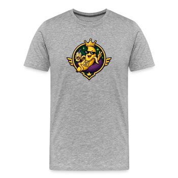 Königliche Banane mit Swag - Männer Premium Bio T-Shirt - Grau meliert - Vorne - Damien (186cm)