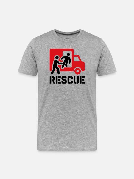 Opérations de secours et de secours - T-shirt bio Premium Homme - gris chiné