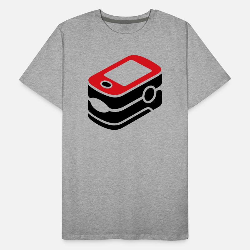 Pulsoximeter Sauerstoff Medizin Männer Premium Bio T-Shirt