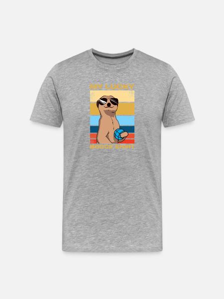 My lucky bocce petanque boules player - Men's Premium Organic T-Shirt - heather grey