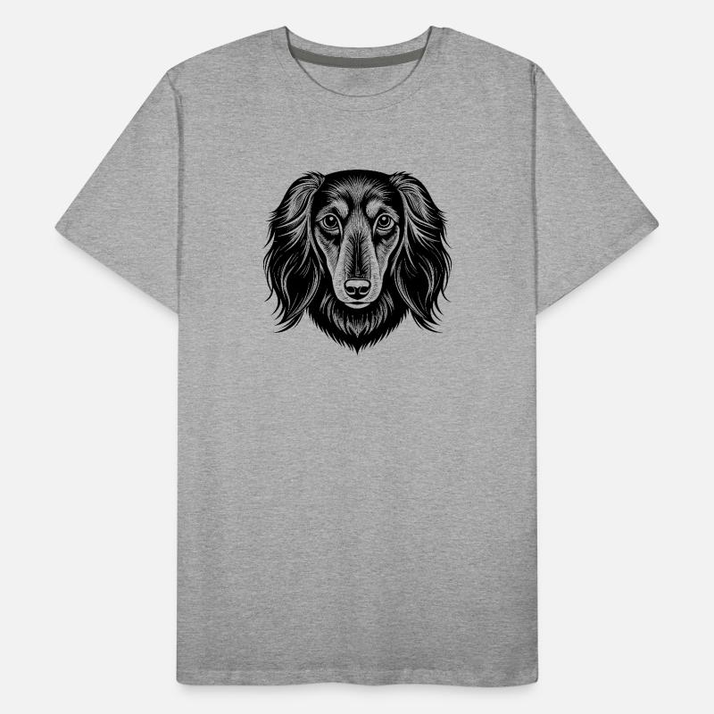 Dackel mit langem Haar Männer Premium Bio T-Shirt