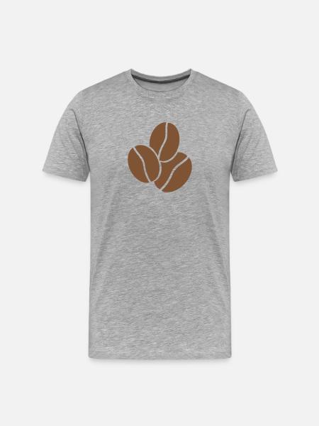 Coffee Beans - Men's Premium Organic T-Shirt - heather grey