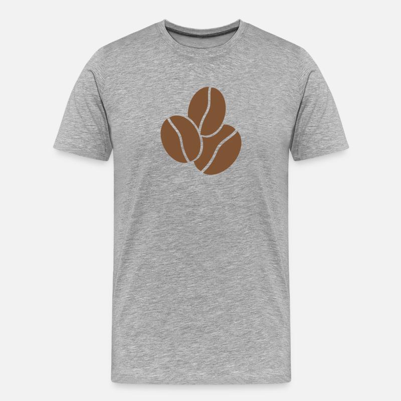 Grains de café - T-shirt bio Premium Homme - gris chiné