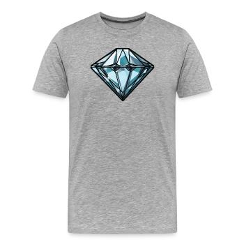 Diamond Symbol - Men's Premium Organic T-Shirt - heather grey - Front - Damien (186cm)