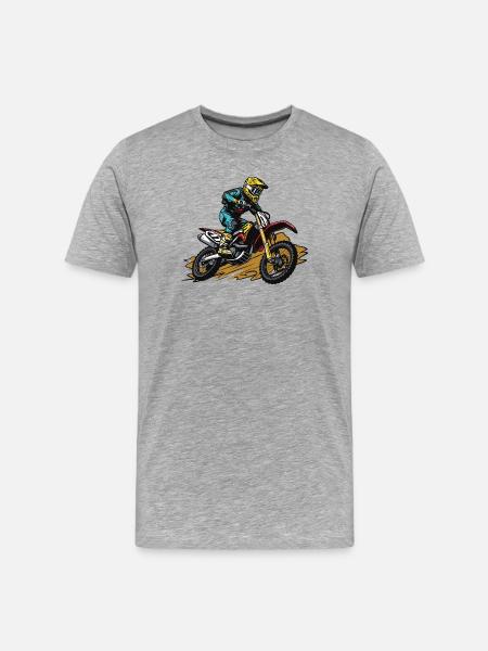 motocross bike - Men's Premium Organic T-Shirt - heather grey