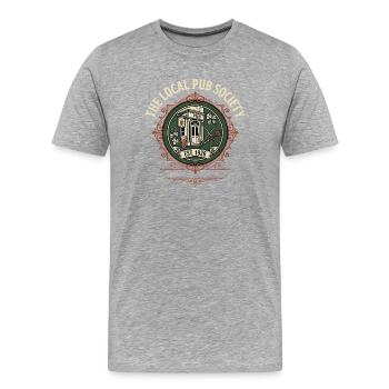 Local Pub Fan - Men's Premium Organic T-Shirt - heather grey - Front - Damien (186cm)