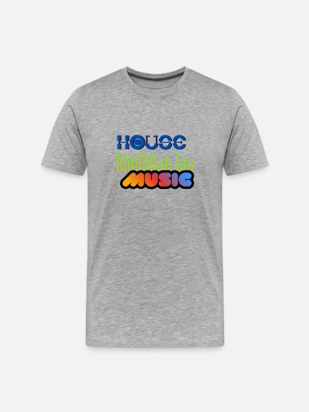 House Music - Men's Premium Organic T-Shirt - heather grey