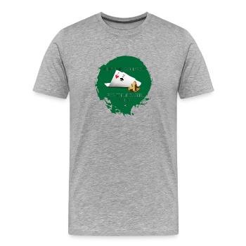 Two playing cards and three balls triple barrel - Men's Premium Organic T-Shirt - heather grey - Front - Damien (186cm)