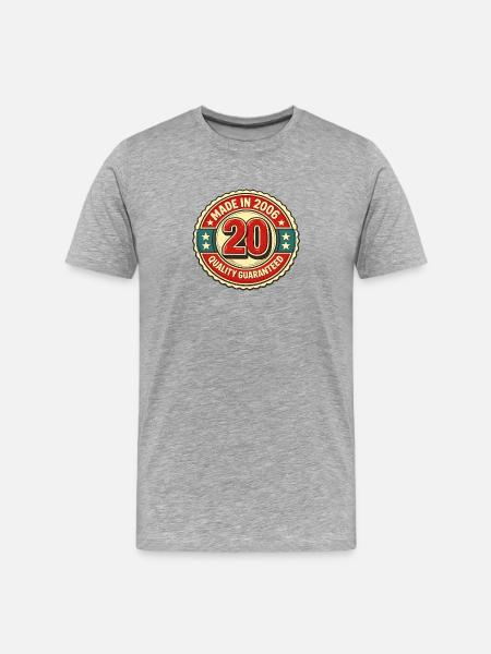 20e anniversaire 2006 - T-shirt bio Premium Homme - gris chiné
