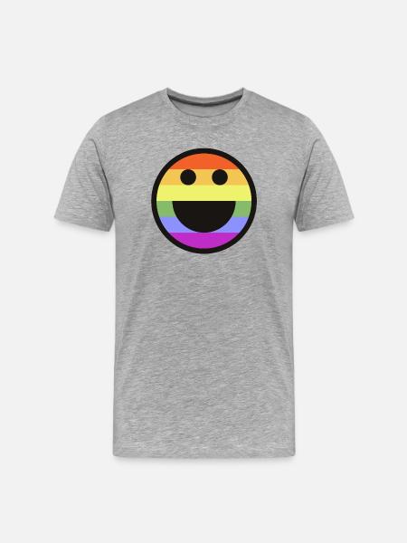 Rainbow LGBTQ Pride - Men's Premium Organic T-Shirt - heather grey