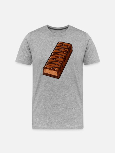 Chocolate Bar with Zigzag Glaze - Men's Premium Organic T-Shirt - heather grey