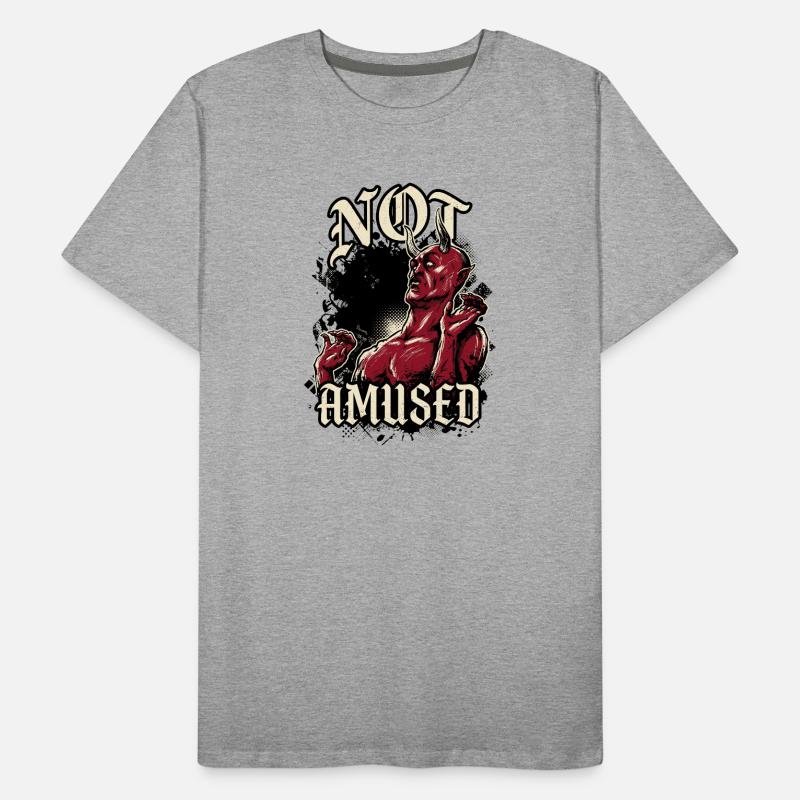 Red Devil Not Amused Funny Men's Premium Organic T-Shirt