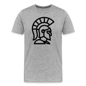 Spartan - Men's Premium Organic T-Shirt - heather grey - Front - Damien (186cm)