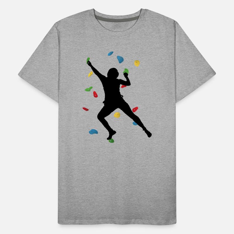 Climb Wall Man – Boulder Challenge Männer Premium Bio T-Shirt