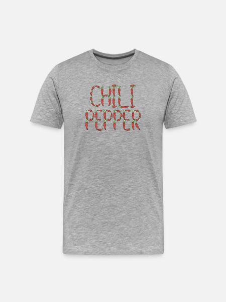 Chili pepper typography - Men's Premium Organic T-Shirt - heather grey