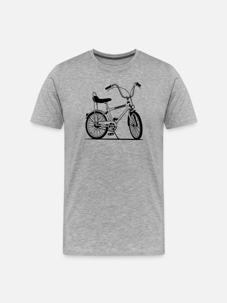 retro bike - Men's Premium Organic T-Shirt - heather grey