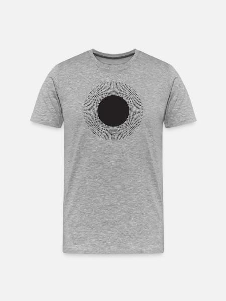 Radial Dot Sunburst - Men's Premium Organic T-Shirt - heather grey