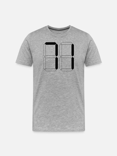 NUMBER 71 Seventy-One Gift Digital - Men's Premium Organic T-Shirt - heather grey
