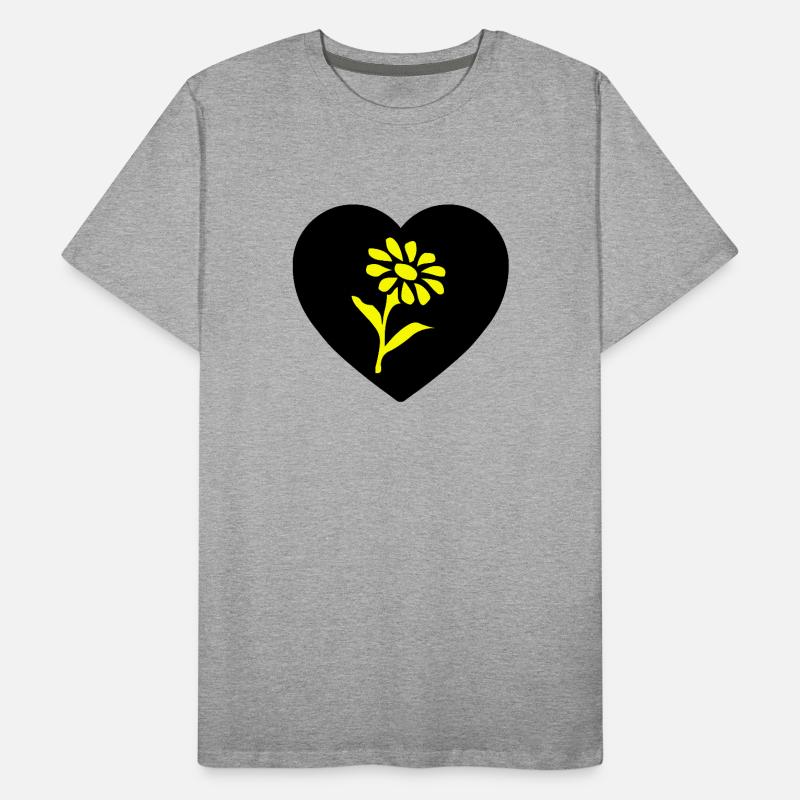 Blumen Männer Premium Bio T-Shirt