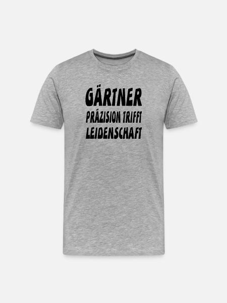 Gärtner - Männer Premium Bio T-Shirt - Grau meliert