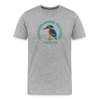 Copie_de_Sans_titre_copie - Männer Premium Bio T-Shirt - Grau meliert - Vorne - Damien (186cm)